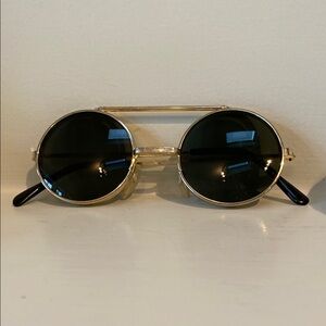 Gold Round Sunglasses